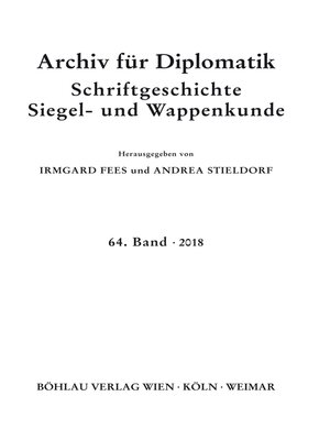 cover image of Archiv für Diplomatik, Schriftgeschichte, Siegel- und Wappenkunde